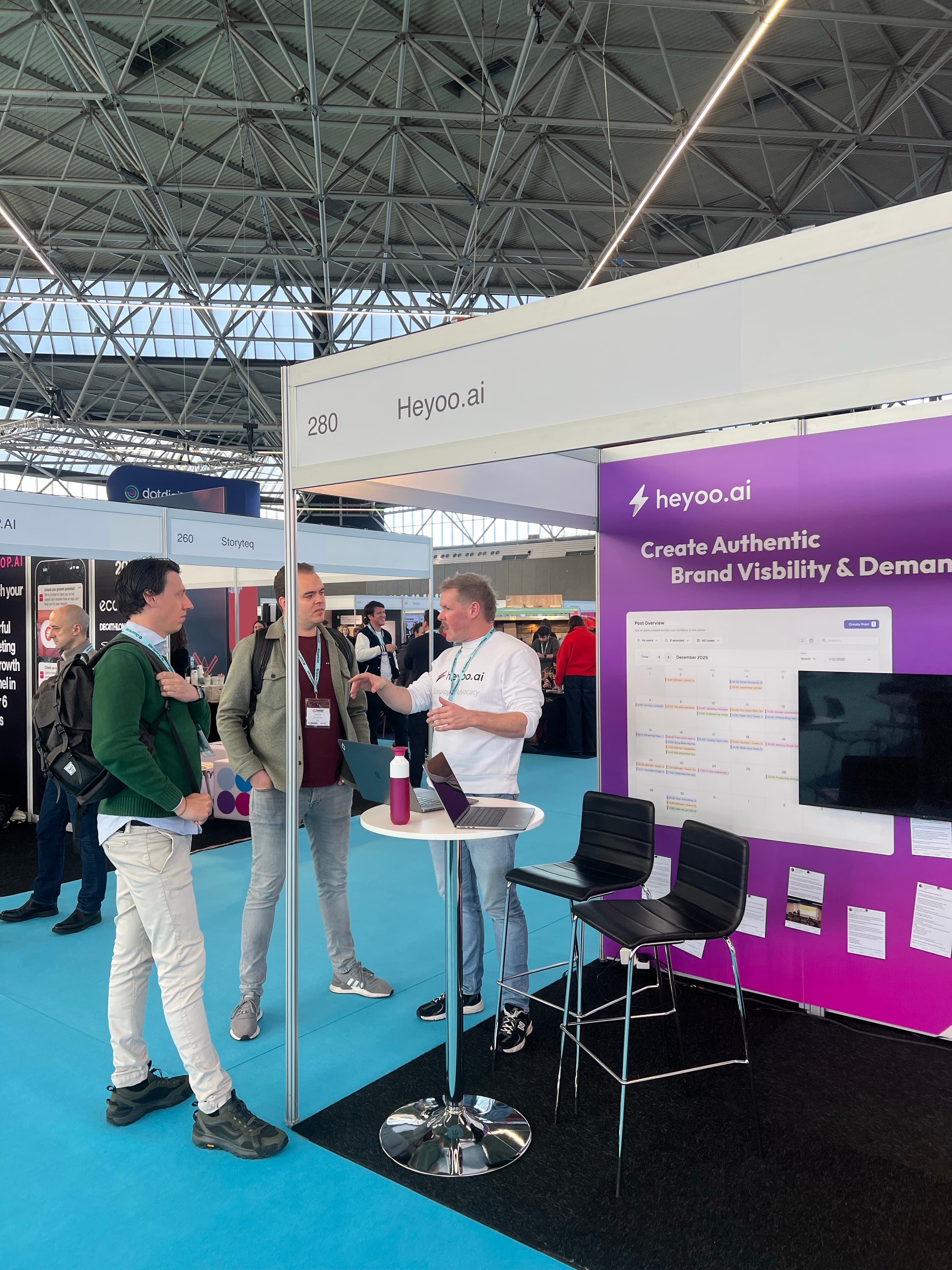 The Heyoo stand at DMWF Europe at the RAI in Amsterdam