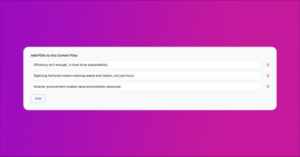 Add multiple POVs per Content Pillar
